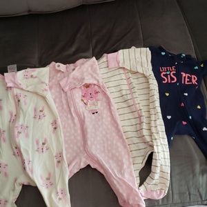 4 baby girl onsies
